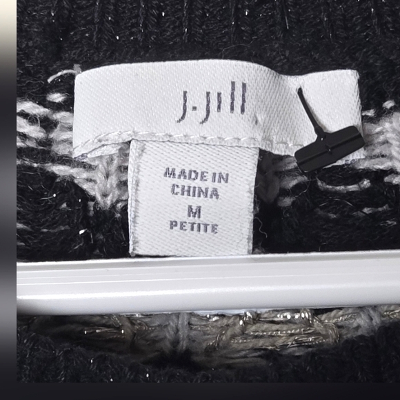 Women's J. Jill Fair Isle Pullover Crewneck Sweater, Size Medium - Picture 2 of 3